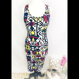 🌈3/$20 forever 21 graphic bodycon dress BNWT